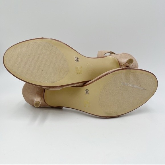 Chinese Laundry Womens Size 9.5 Rubie Dark Nude Vegan Faux Suede Sandals Heels - Picture 9 of 14